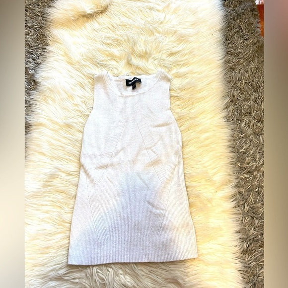 Sleeveless white glitter  Knit Top - Picture 1 of 1